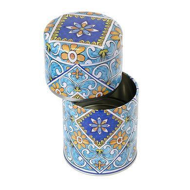 Коробка 1 шт жестяная Микс цилиндрическая