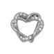 Бусина 5 шт. слайдер сердечко мельхиоровый
