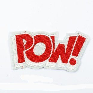 Нашивки 10 шт. тканинні напис pow