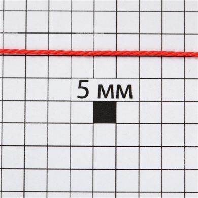 Шнур поліестеровий кручений "тайванський" 1 мм котушка 60м +-10% Червоний