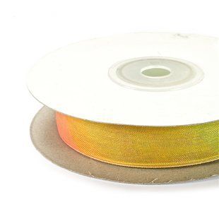 Лента из органзы 15 мм радужная катушка 22,8 м +-10%