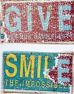 Нашивки 10 шт. с реверсивными пайетками give smile