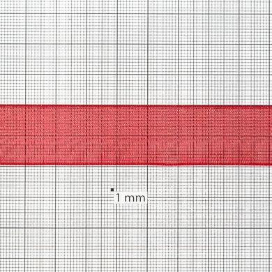 Стрічка з органзи 20 мм червоний котушка 23 м +-10%