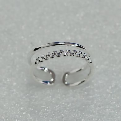 Кольца Серебристый круглая, 1 шт