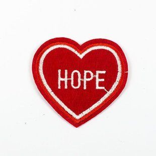 Тканинні нашивки; упаковка 10 шт.; Серце Hope