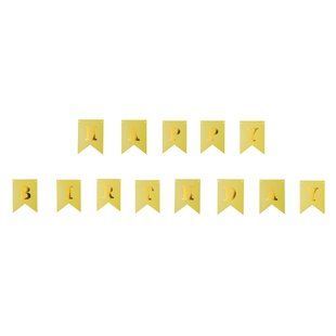 Гірлянда уп. 5 шт. happy birthday жовта паперова
