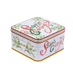 Жерстяна коробка з надписом 1 шт Season's Greetings 152мм*87мм*152мм