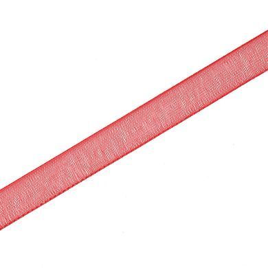 Лента из органзы 10 мм красная катушка 23 м +-10%