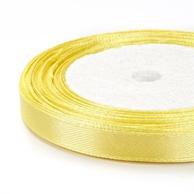 Стрічка атласна 10 мм жовтий котушка 22 м +-10%