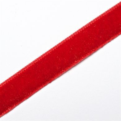 Лента бархатная 10 мм красная катушка 30 м +-10%