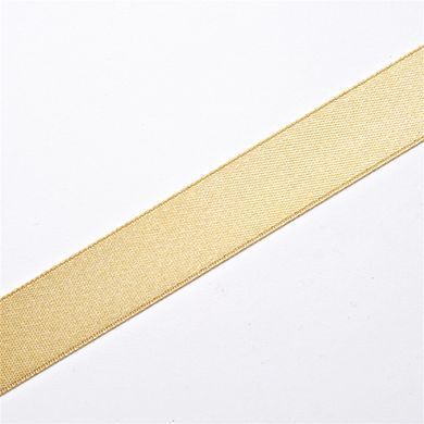 Лента атласная 14 мм золотая катушка 23 м +-10%