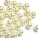 Перлини скляні 14 мм пак. 150 г кремовий скло